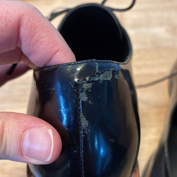 Vince Alanis Pointy Toe Oxford Patent Leather Shoes - Picture 14 of 16